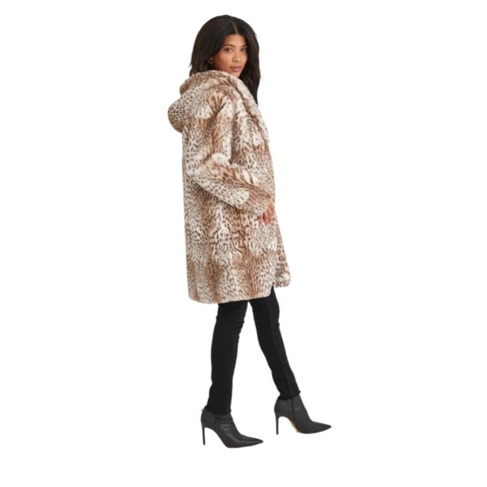 Bella Dahl Faux Fur Jacket - Snow Leopard Size Small